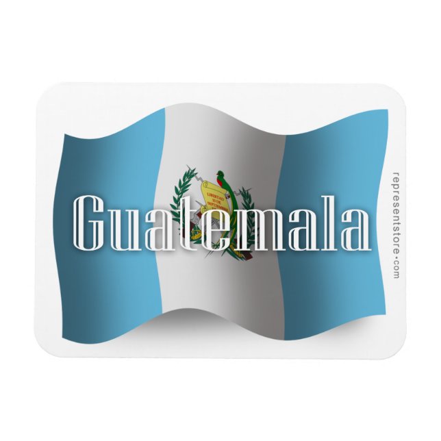 Íman Guatemala acenando sinalizador (Horizontal)