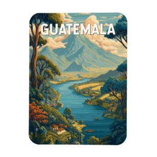Íman Guatemala - Ilustração - Viagem Art Vintage