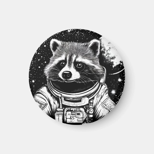 Íman guaxinim astronauta (Frente)