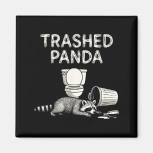 Íman Guaxinim Bêbado Panda Lixo Guaxinim Engraçado Aman