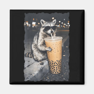 Íman Guaxinim bebendo café gelado meme engraçado de ani