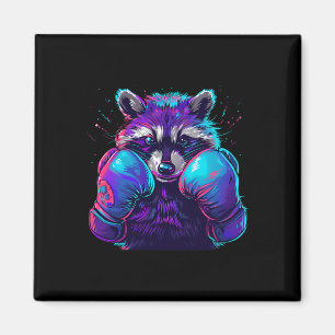 Íman Guaxinim Luta Boxe Com Luvas de Boxe Kickboxing En