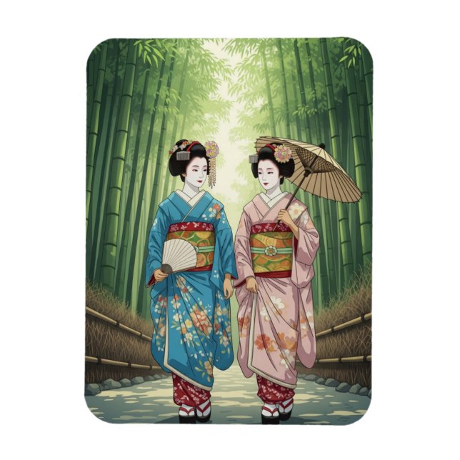 Íman Gueixa em Arashiyama Japão Kyoto (Vertical)