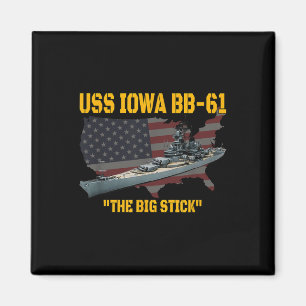Íman Guerra Mundial Ii Warship Uss Iowa & Ww2 Bb-61