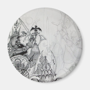 Íman GUERRAS GÓTICAS,Cavaleiros Bárbaros,Fantasia