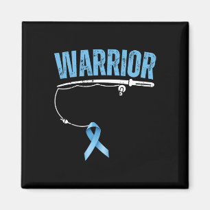 Íman Guerreiro da Pesca Prostate Cancer Pescador Luz Az