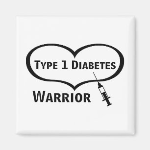 Íman Guerreiro Diabetes Tipo 1 Com Seringa Magnet