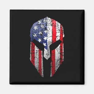 Íman Guerreiro Espartano Patriota Americano Capacete Ba