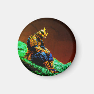 Íman Guerreiro Samurai em Armadura Dourada – Épico Japo