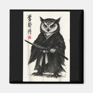 Íman Guerreiro samurai engraçado estilo anime japonês m