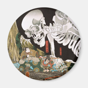 Íman Guerreiro Utagawa Kuniyoshi vs Fantasma,Arte Japon