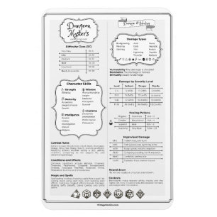 Íman Guia de Referência Rápida Mestre Dnd 5e Dungeon
