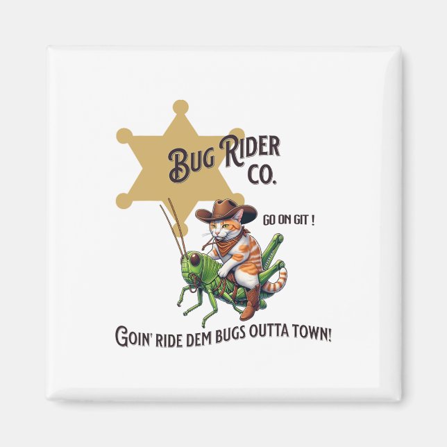 Íman Guia Gato de Cowboy Ocidental (Frente)