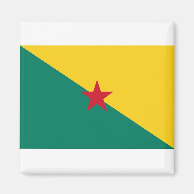 Íman Guiana - Drapeau de la Guyane Flag (Frente)