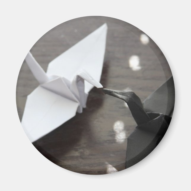 Íman guindastes de origami românticos (Frente)
