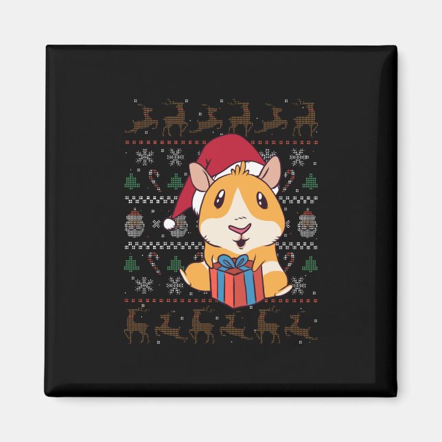 Íman Guiné Pig Christmas (Frente)