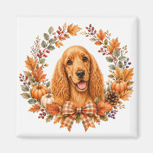 Guirlanda de Outono do Cocker Spaniel