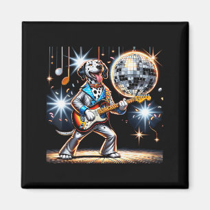 Íman Guitar Bola de Disco Cachorro Dalmatiano Homens Mu