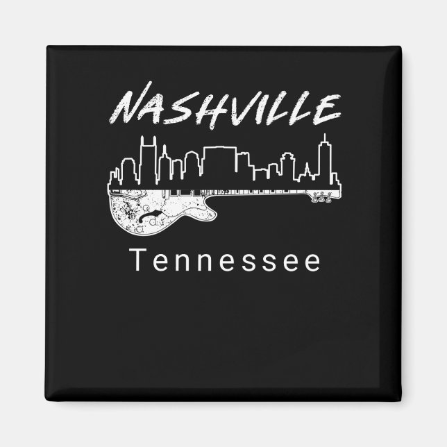 Íman Guitar Country Music Souvenir Gift Nashville (Frente)