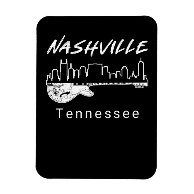Íman Guitar Country Music Souvenir Gift Nashville (Vertical)