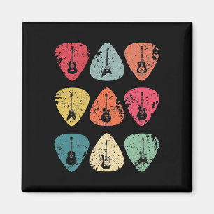 Íman Guitar Pick Retro Vintage para Guitaristas