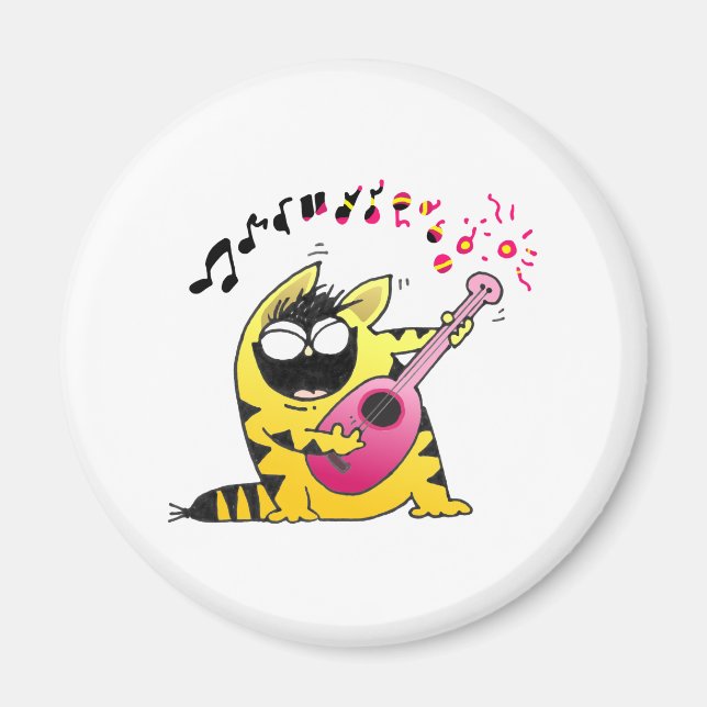 Íman Guitarista de Gato Louco (Frente)