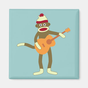 Íman Guitarra acústica do macaco da peúga