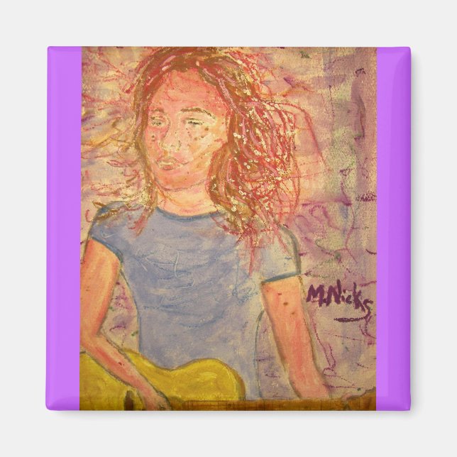 Íman guitarra acústica e esboço (Frente)