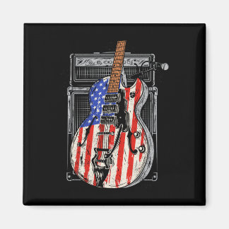 Íman Guitarra da Bandeira Americana 4 de Julho Guitarri