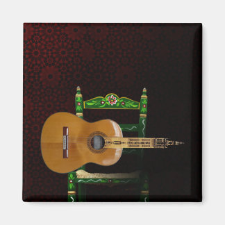 Íman Guitarra española con Giralda de Sevilla y silla.