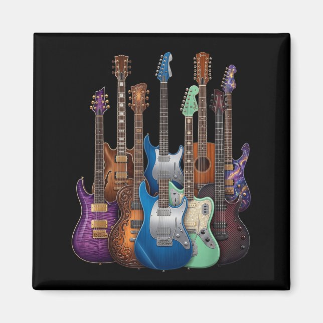 Íman Guitarras Guitarristas Música Presentes De Guitarr (Frente)