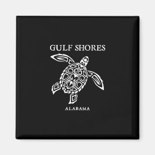 Íman Gulf Shores Alama Retrô Tartaruga Marinha Meninos