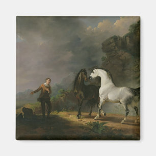 Íman Gulliver que endereça o Houyhnhnms, 1769 (óleo e
