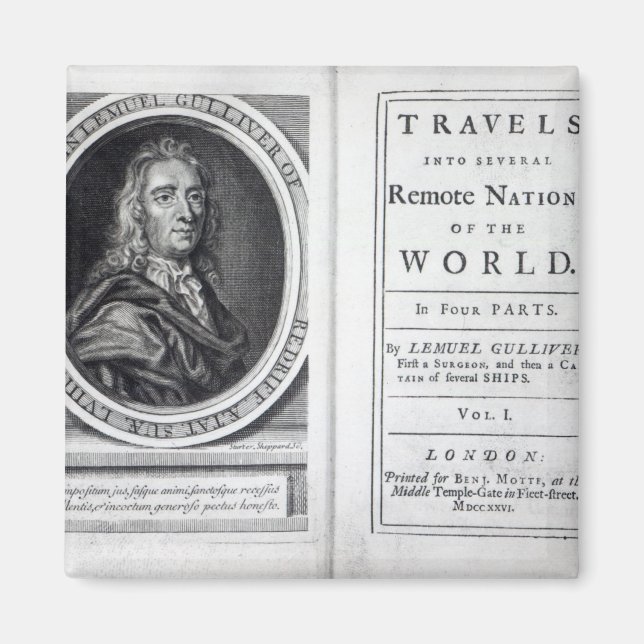 Íman "Gulliver's Viagem por Jonathan Swift, 1726 (Frente)