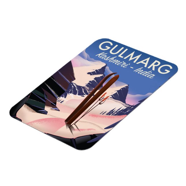 Íman Gulmarg Kashmiri India Ski poster (Left Side)