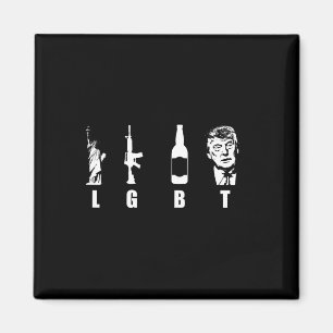 Íman Guns Beer Trump 2020 - Trump Pence Maga