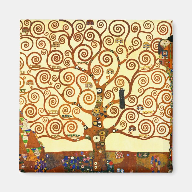 Íman Gustav Klimt A Árvore da Vida das Belas Artes (Frente)