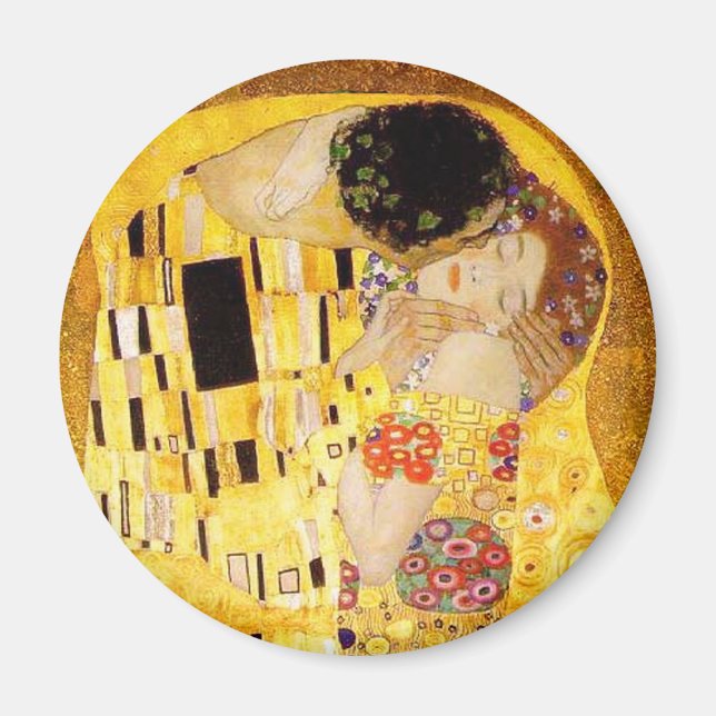 Íman Gustav Klimt A Pintura Clássica Beija (Frente)