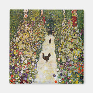 Íman Gustav Klimt - Caminho do Jardim com Galinhas