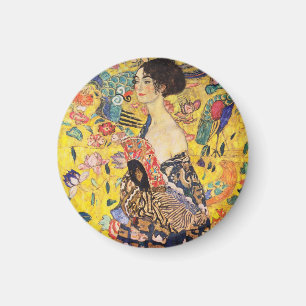 Íman Gustav Klimt Dama com Leque