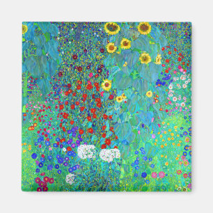 Íman Gustav Klimt Garden com Girassóis