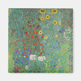 Íman Gustav Klimt - Jardim do País com Girassóis