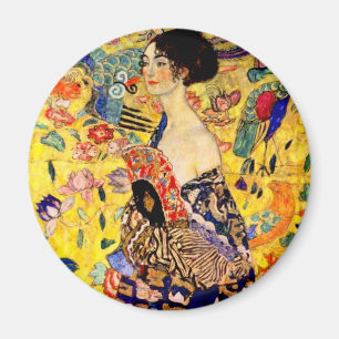 Íman Gustav Klimt Lady com ventilador