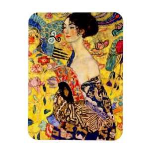 Íman Gustav Klimt Lady com ventilador