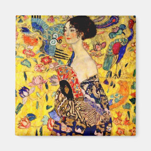 Íman Gustav Klimt Lady com ventilador