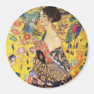 Íman Gustav Klimt Lady com ventilador