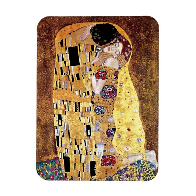 Íman Gustav Klimt - O Beijo - Arte Nova Antiga (Vertical)