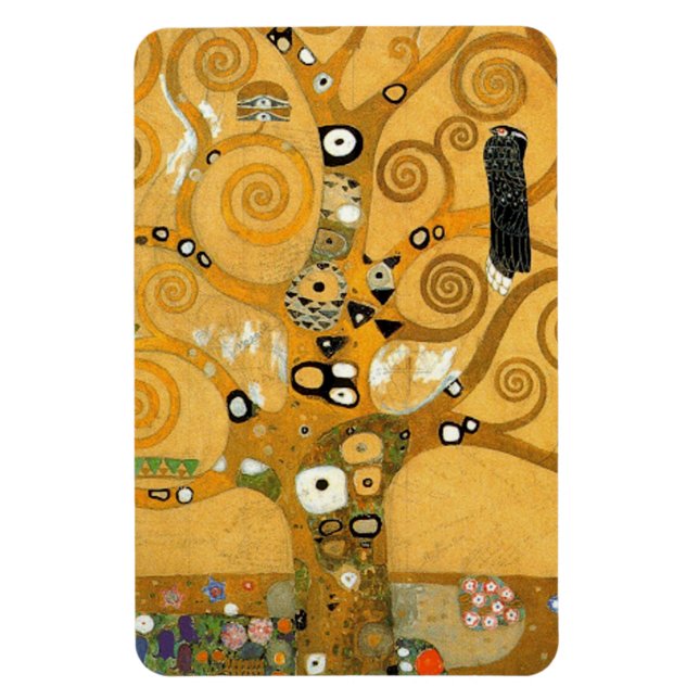 Íman Gustav Klimt Owl Em Uma Árvore (Vertical)