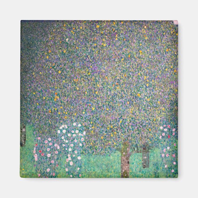 Íman Gustav Klimt - Rosebushes debaixo das Árvores (Frente)