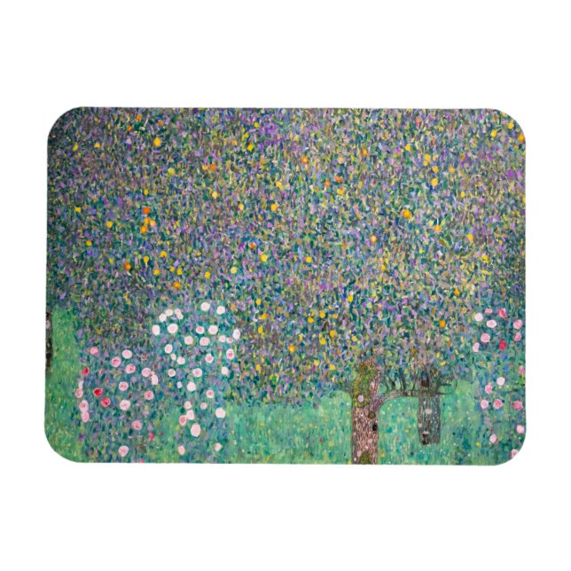Íman Gustav Klimt - Roseiras sob as Árvores (Horizontal)